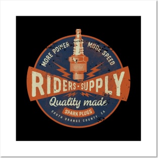 Riders supply spark plug Posters and Art